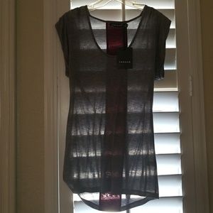 Trouve Gray short sleeve shirt (Nordstrom)